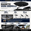 FieldBuiltSupply™ 60″ Magnetic Adjustable Work Umbrella – Reinforced 16-Ribbed Carbon